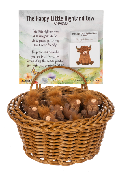 Happy Little Highland Cow Pocket Charm