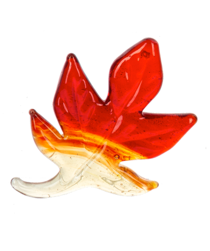 Leaves of Change Glass Pocket Charm