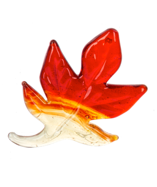 Leaves of Change Glass Pocket Charm