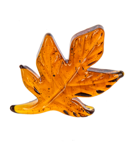 Leaves of Change Glass Pocket Charm