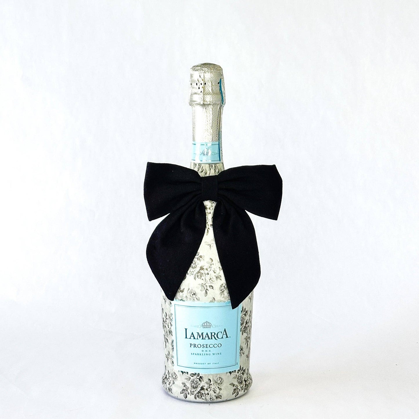 Beau Bottles - Lazo para botellas de lino negro Beau Bottles