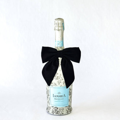 Beau Bottles - Lazo para botellas de lino negro Beau Bottles