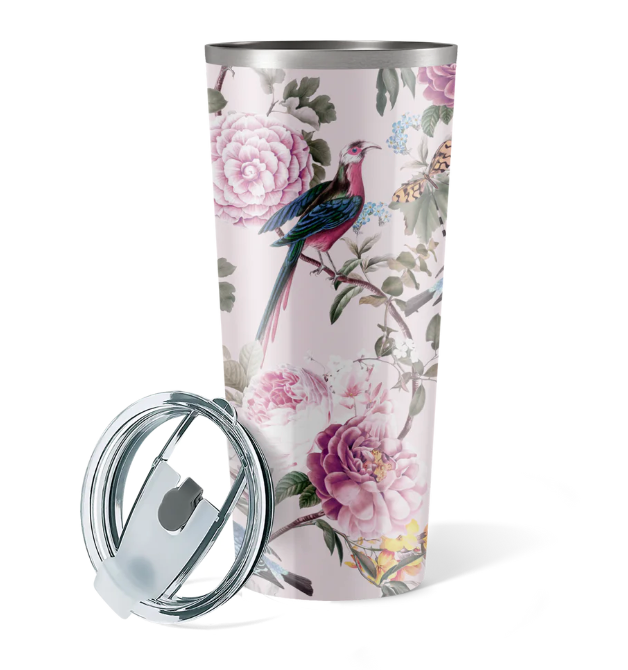 Primavera | Bird Floral Gloss Insulated Drink Tumbler Primavera