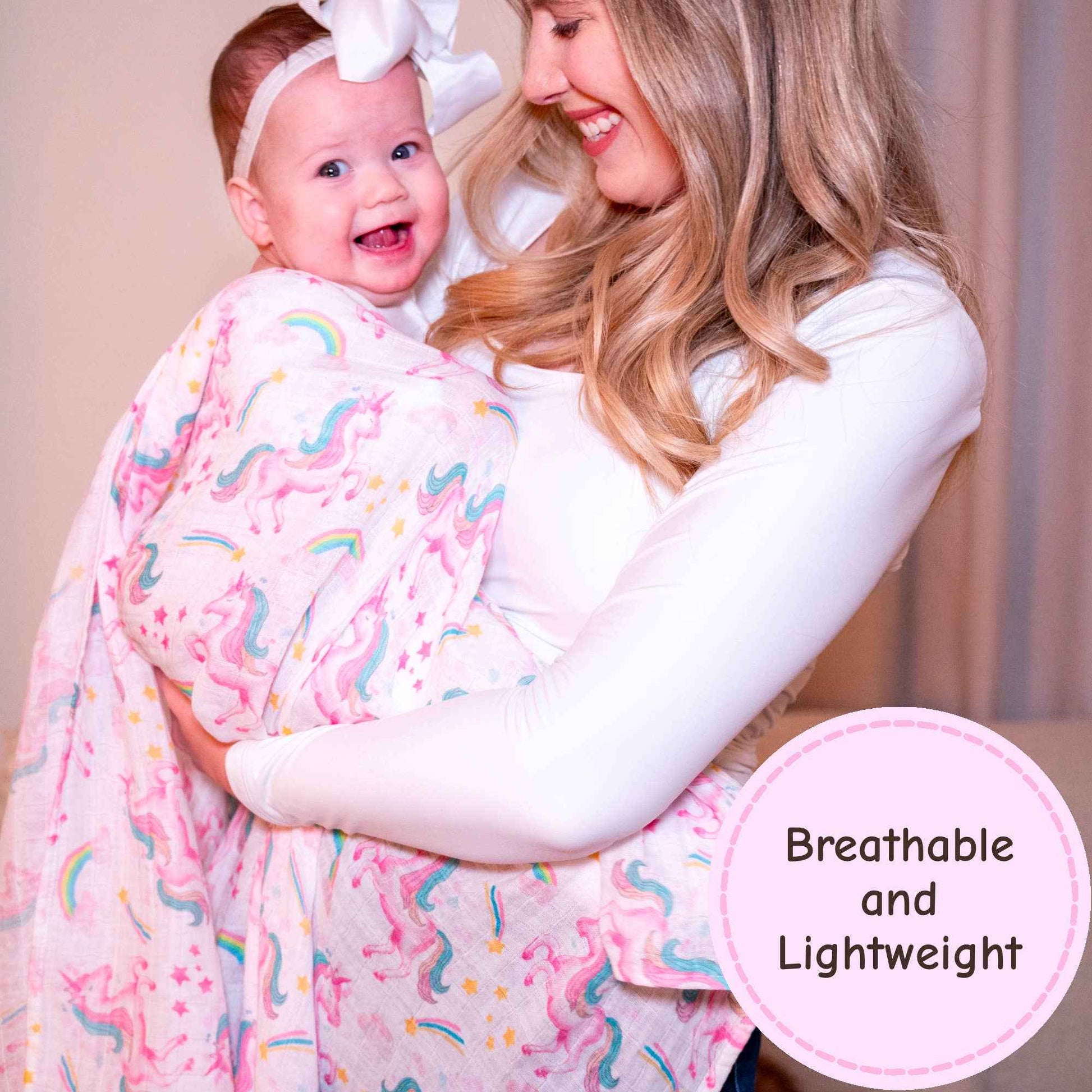 LollyBanks - Unicorn Crew Baby Muslin Swaddle Blanket