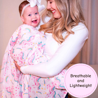 LollyBanks - Unicorn Crew Baby Muslin Swaddle Blanket