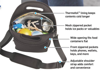 Sok-It - LunchTote XL - Black English Garden Picnic