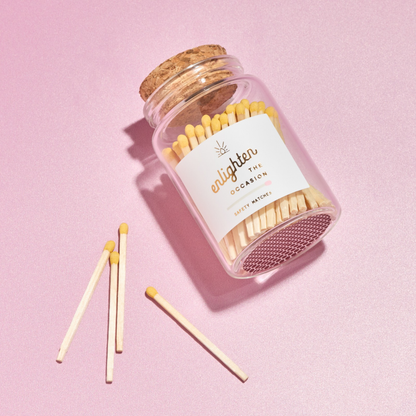 Lux Mini Match Corked Vial with Yellow Matchsticks