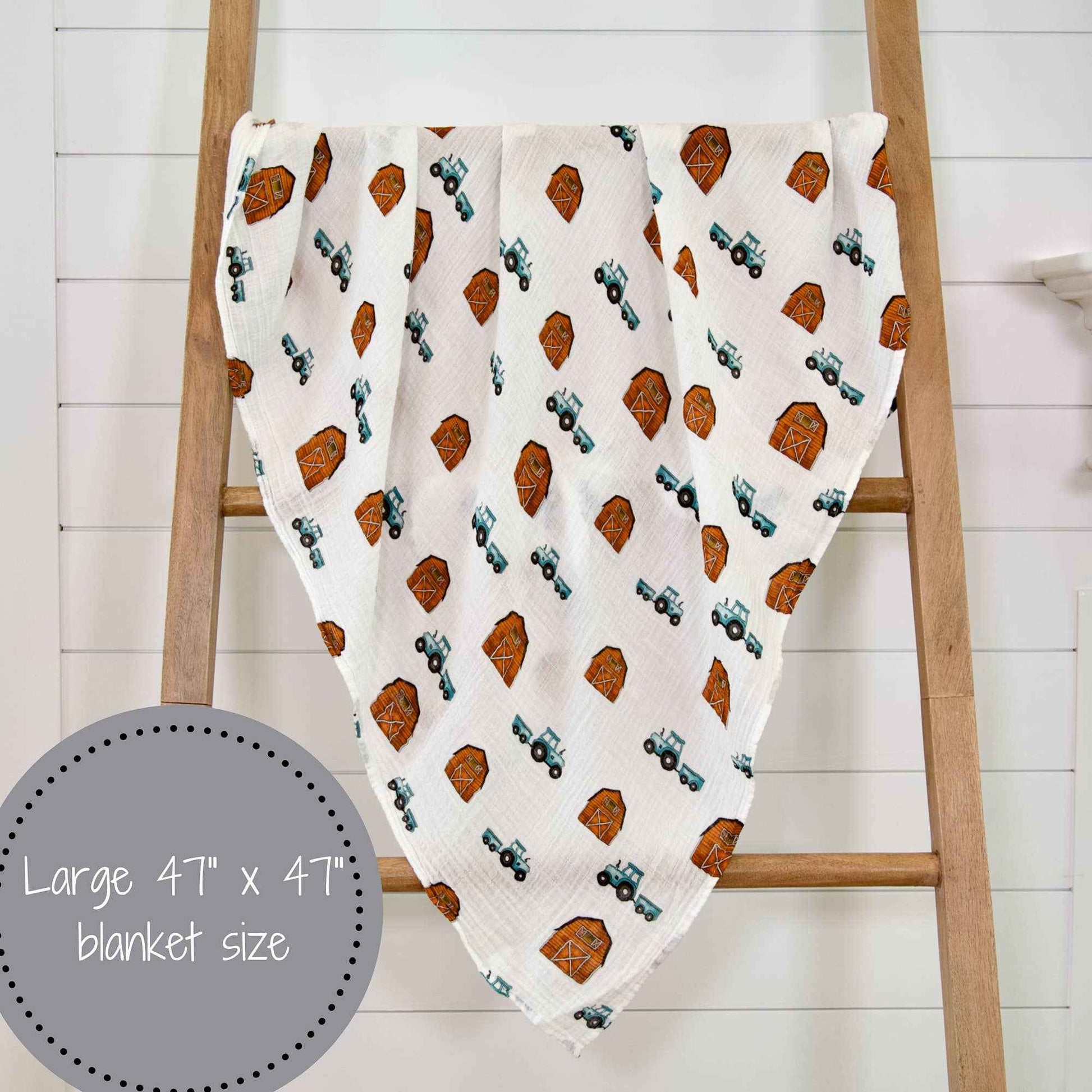 LollyBanks - How We Roll Baby Muslin Swaddle Blanket