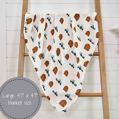 LollyBanks - How We Roll Baby Muslin Swaddle Blanket