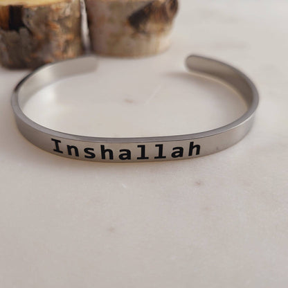 Inshallah Bracelet Muslim Islamic Cuff