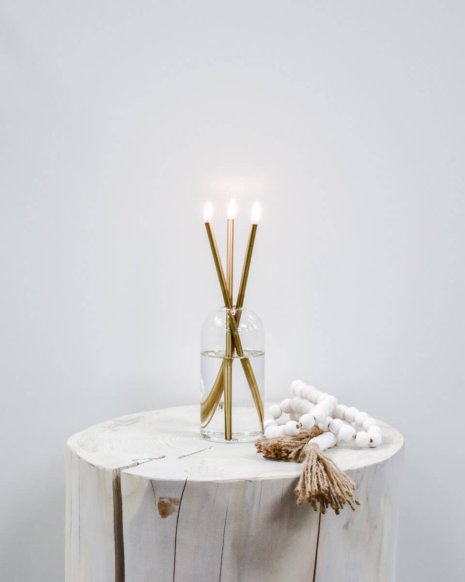 Gold Everlasting Candles – Reusable Steel Oil Candles
