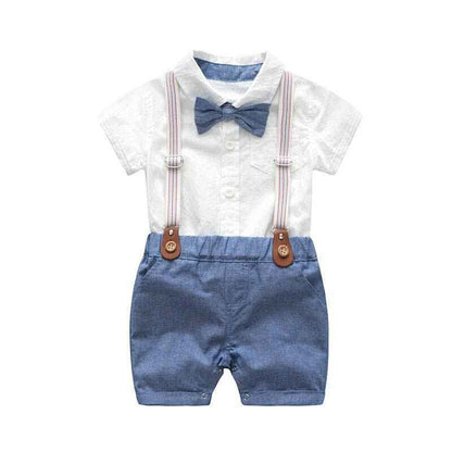 Baby Boy Clothes Party Suits: Blue / 12M