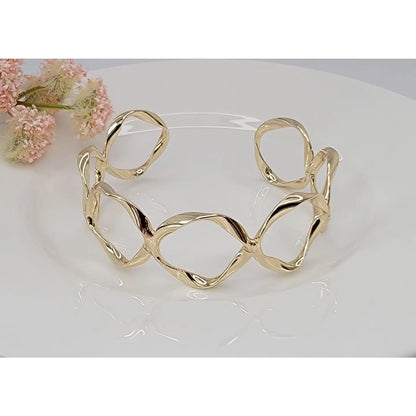 Twisted Circle Cuff  Bracelet