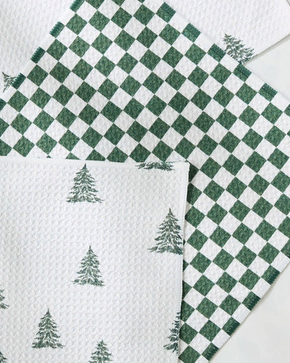 Geometry - Claret Dishcloth Set