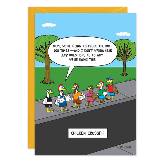 Chicken Crossfit Birthday Card - 9466