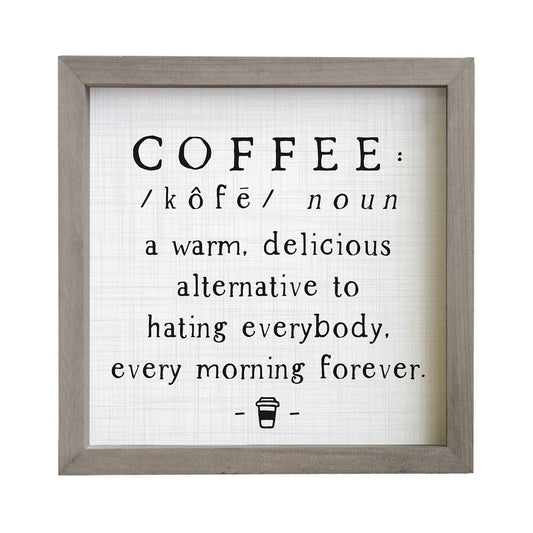 Coffee Definition Sign