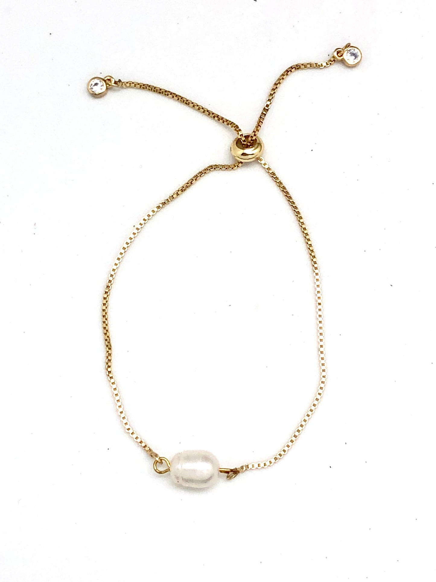 Bracelet Drawstring Single Freshwater Pearl Gold