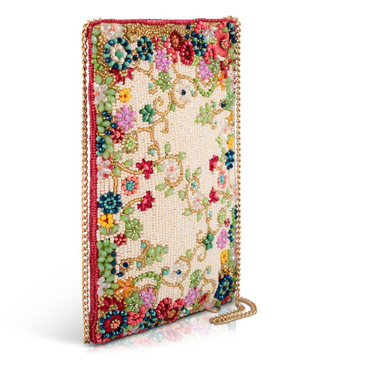 Mary Frances Accessories - Meadow Ditsy Beaded Crossbody Phone Bag