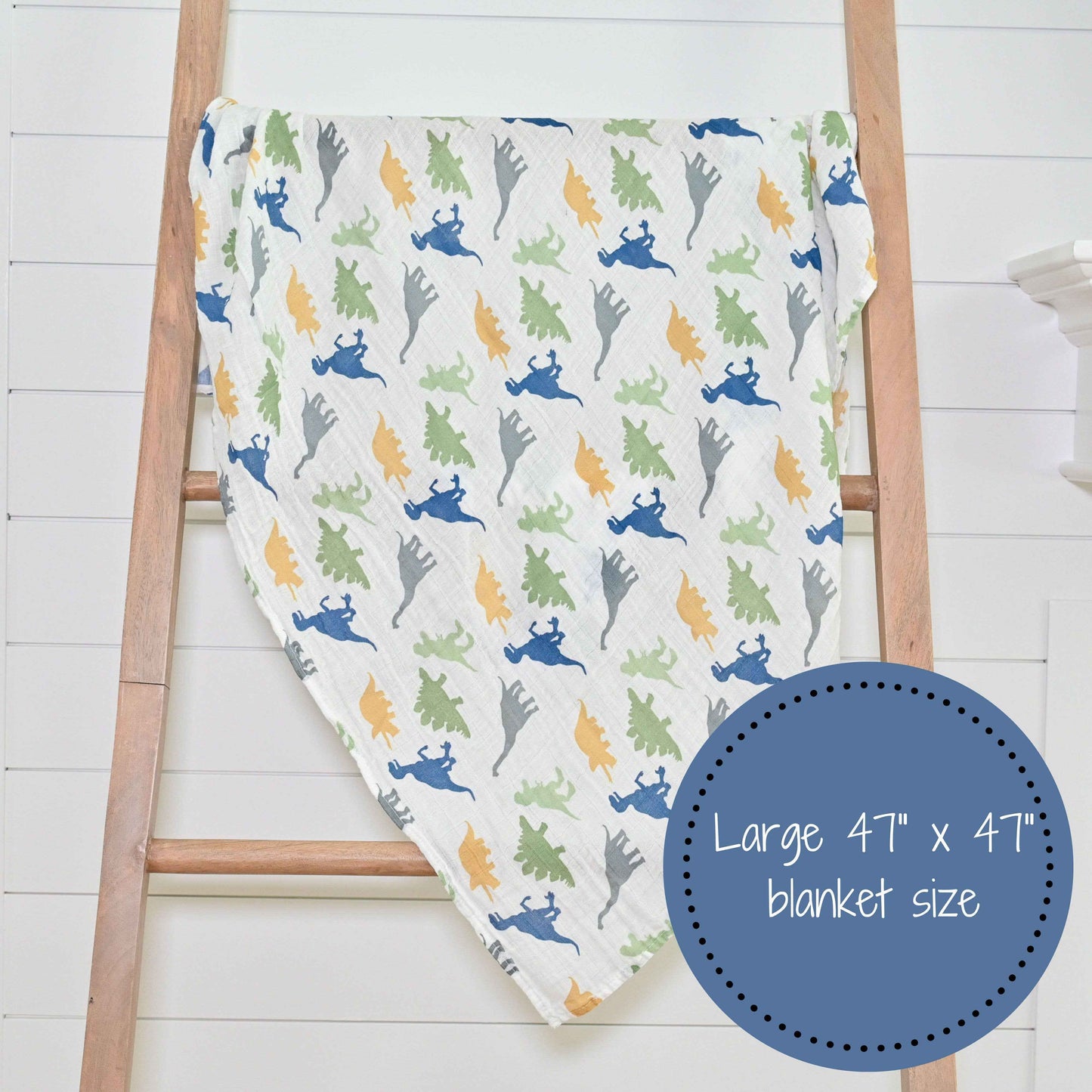 LollyBanks - Rawr-Some Baby Muslin Swaddle Blanket