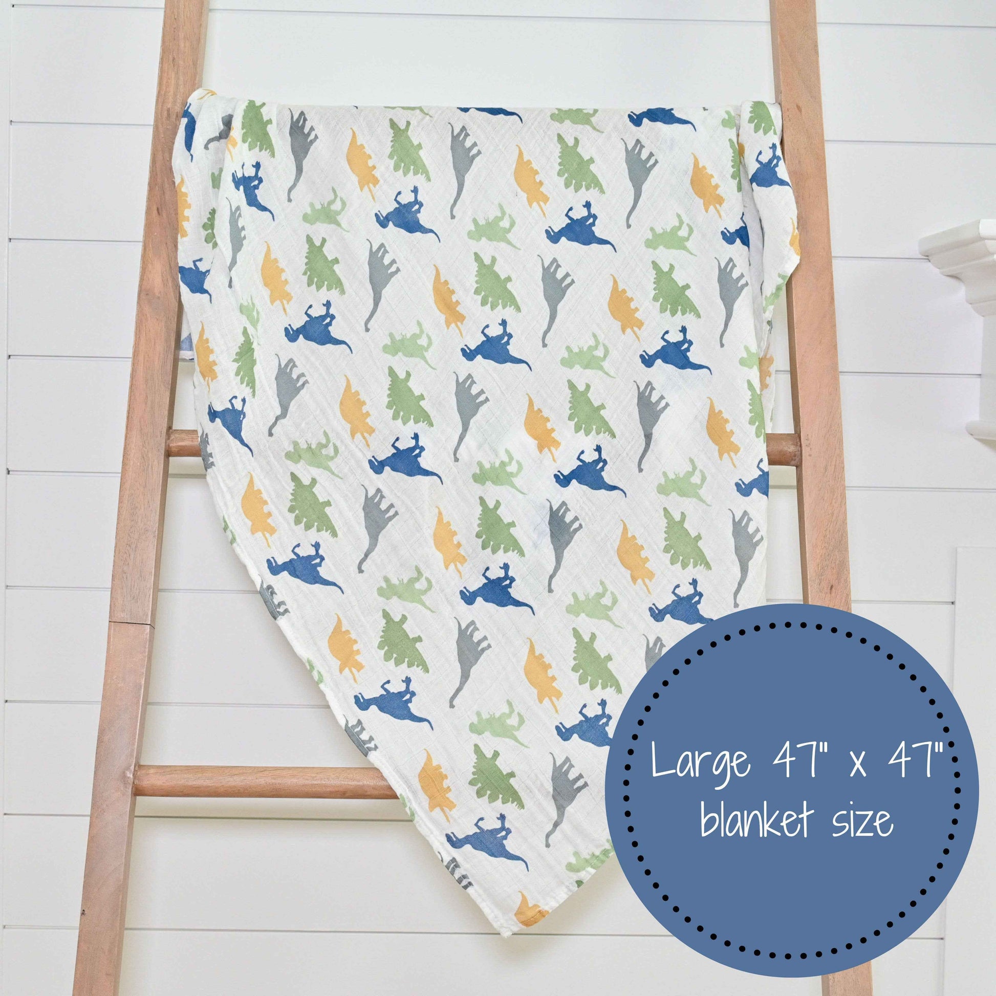LollyBanks - Rawr-Some Baby Muslin Swaddle Blanket