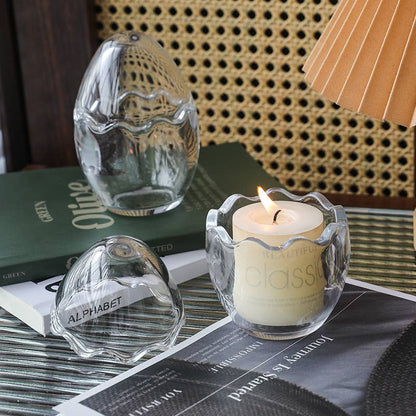 Glass Egg Shape Jar