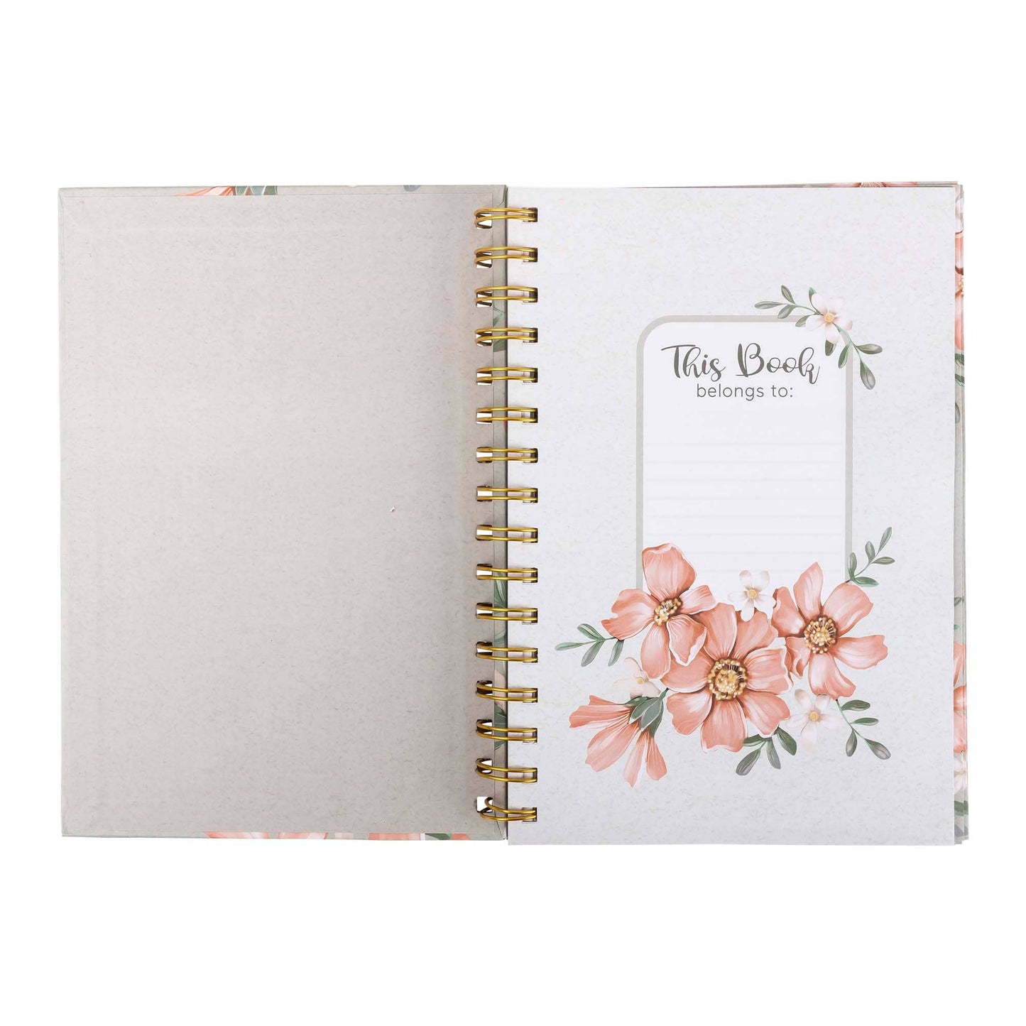 Guided Journal: Sage & Peach Flowers (John 1:16)