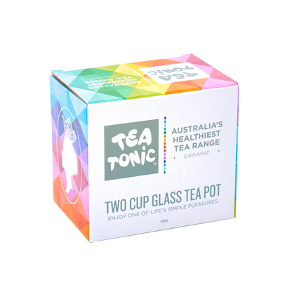 Tea Tonic - Glass Teapot 2 Cup 400ml with Stainless Steel Infuser Basket