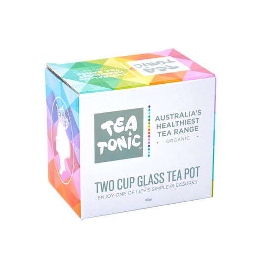 Tea Tonic - Glass Teapot 2 Cup 400ml with Stainless Steel Infuser Basket