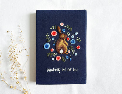 Handmade Journal with Cute Embroidery & Inspirational Quote, Collection Rory