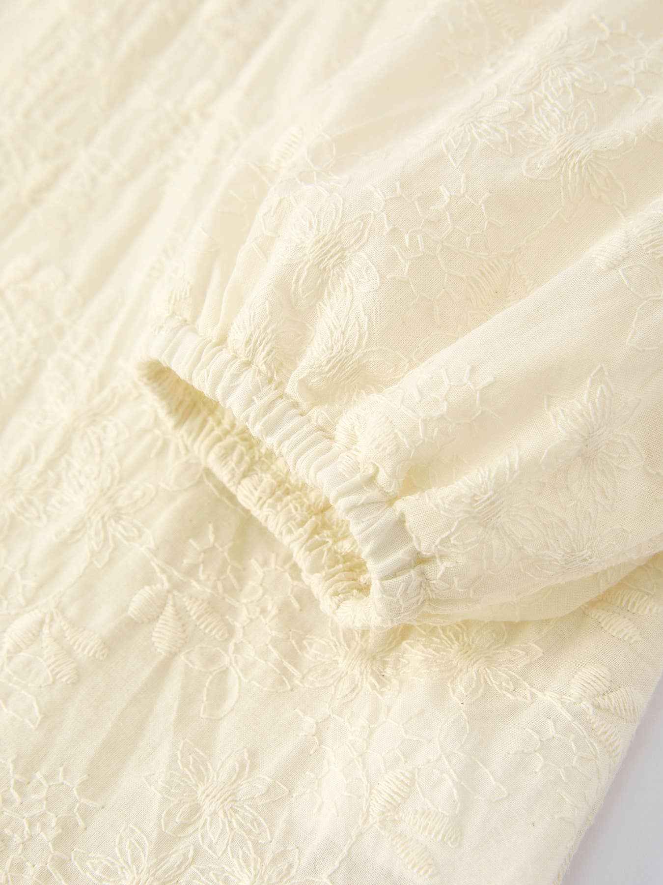Long-Sleeved Embroidered Baby Doll Collar Dress: 18M / Dress