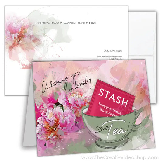 Tea Greeting Card with Real Tea Bag - Lovely Birthtea