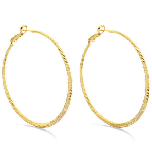 Large Shimmer Lever Back Hoops