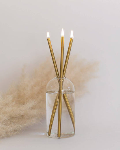 Gold Everlasting Candles – Reusable Steel Oil Candles