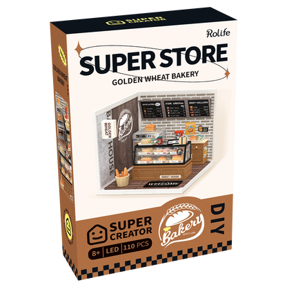 Hands Craft - DIY Miniature House Kit: Golden Wheat Bakery