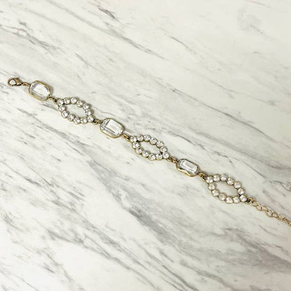 Anita K By Blushing Pink - Antique Gold Crystal Bracelet