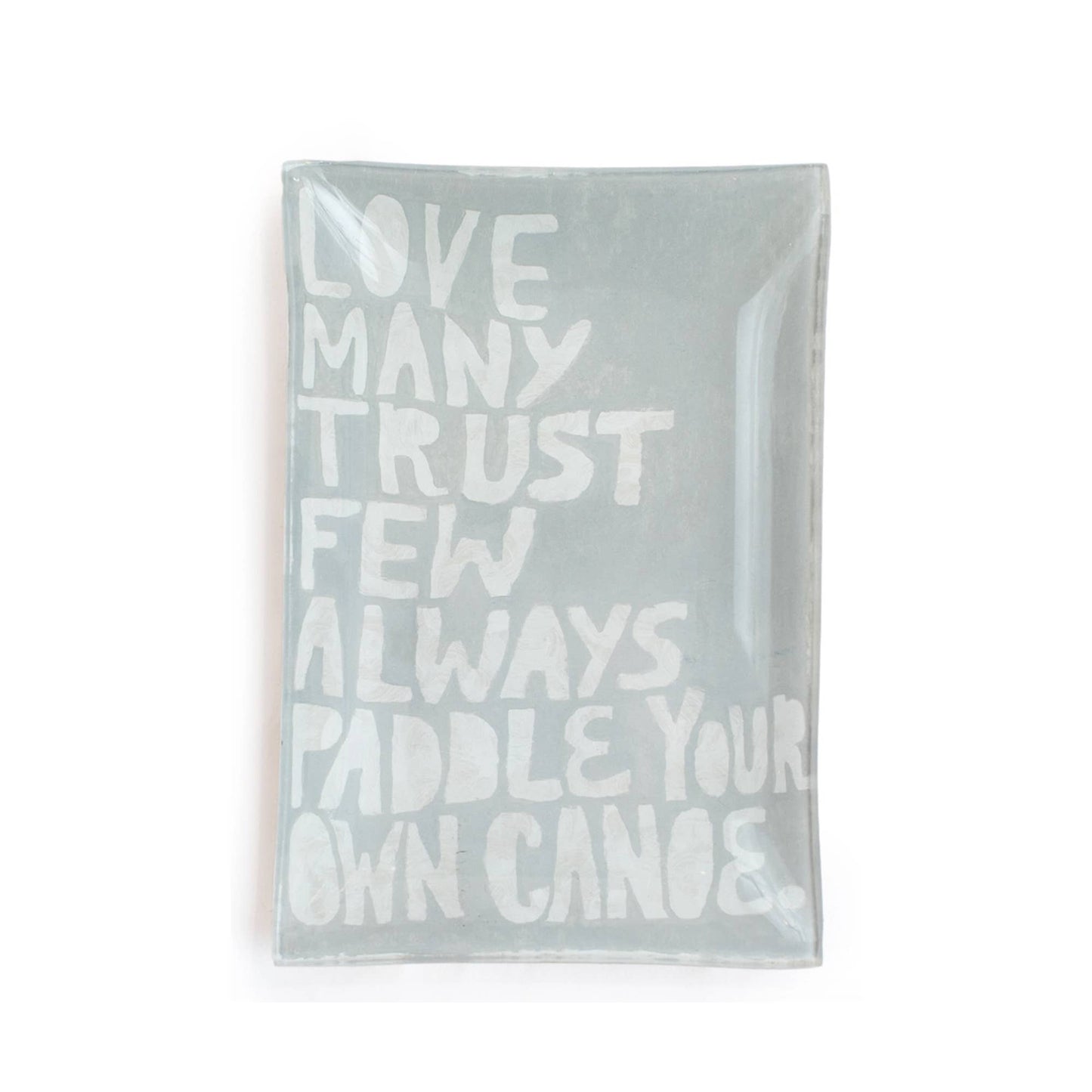 Paddle Your Own Canoe Large Rectangle Decoupage Plate
