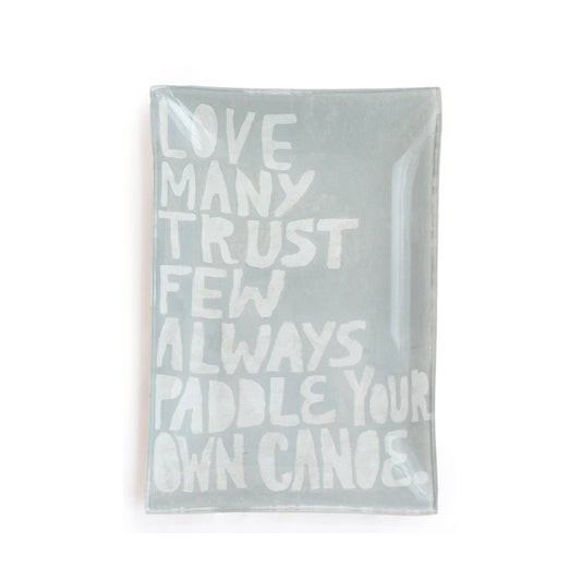 Paddle Your Own Canoe Large Rectangle Decoupage Plate