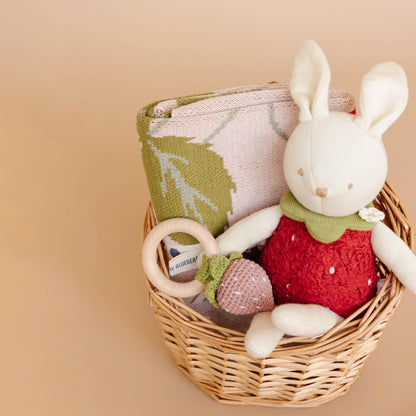 Bunny Strawberry Plushie Baby Kids Toy Stuffed Animal Spring