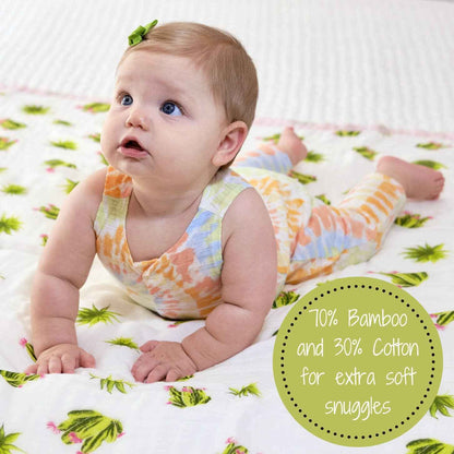 LollyBanks - Stuck On You  - Bamboo Succulent Baby Toddler Blanket