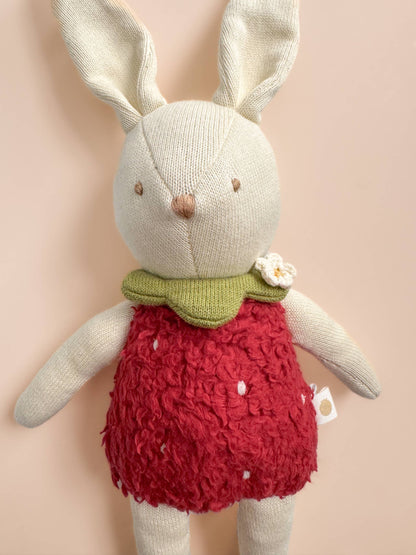Bunny Strawberry Plushie Baby Kids Toy Stuffed Animal Spring