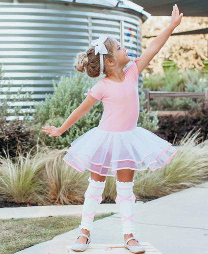 RuffleButts + RuggedButts - Girls Pink Ballet Tutu Dance Leotard