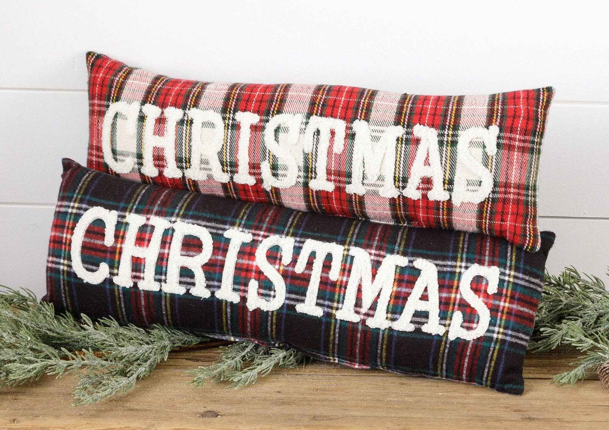 Pillows - Christmas Plaid And Tartan (Pk/02 Ast)