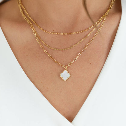 Layered Quatrefoil Necklace