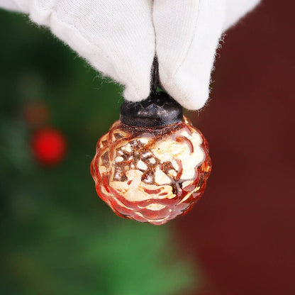 Mini Glass Round  Christmas Ornaments - Set of 25