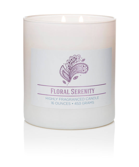 Wellness Aromatherapy Candle  Floral Serenity, 2 Wick, 16oz