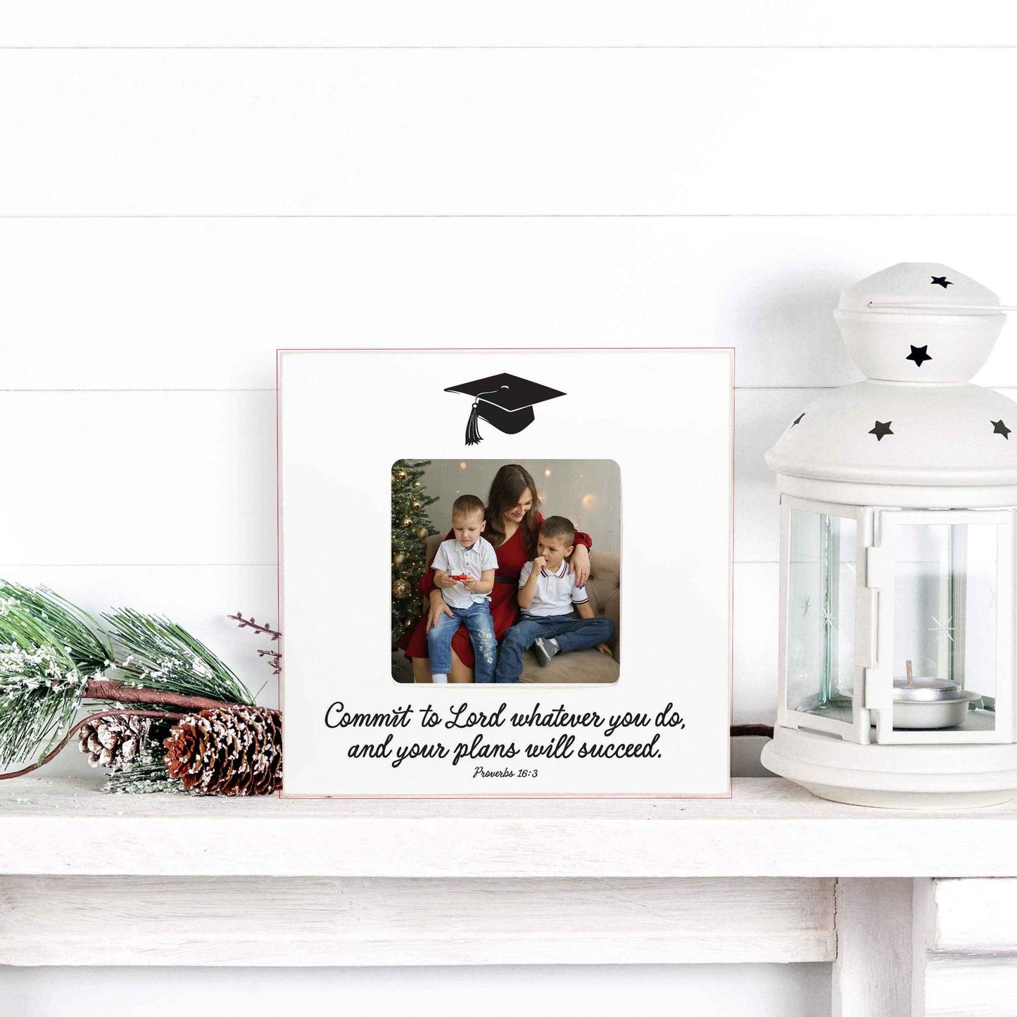 Graduation Picture Frame-Commit To The Lord Whatever You Do