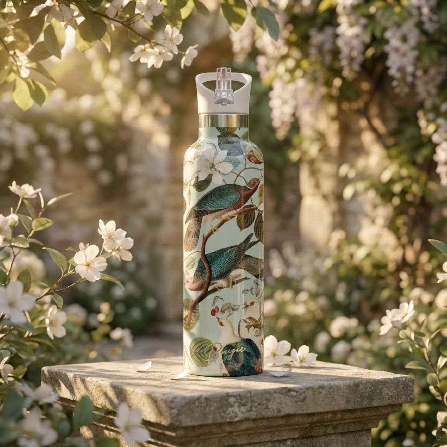 Enchanting | Bird & Garden Insulated Water Bottle Flask 25oz