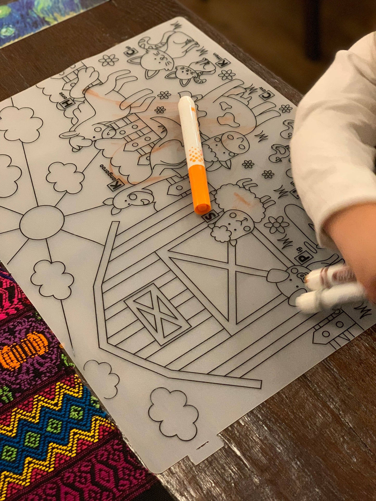Reusable Silicone Coloring Placemats - Gift for Kids