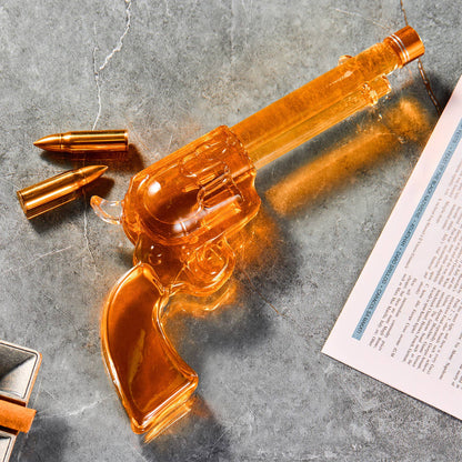 CRAFTGEN - 3 Gun Whiskey Decanter Set - Gift Ideas for Men Husband Dad