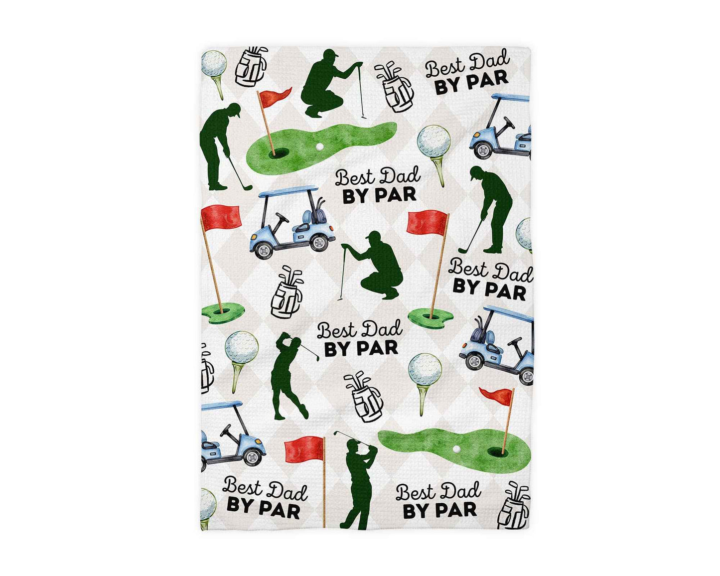 Fathers Day Golf Kitchen Towel Gift Best Dad Sport Golfer